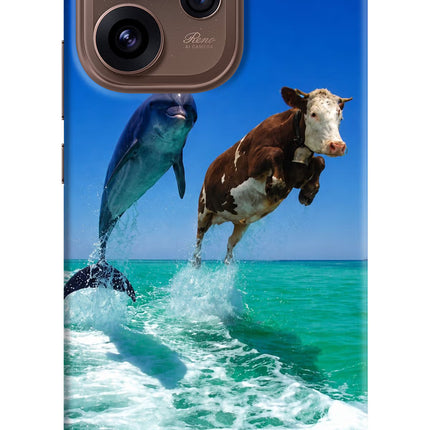 Dolphin vs Cow Oppo Reno15 Pro 5G Hard Case Back Cover by Casekaro