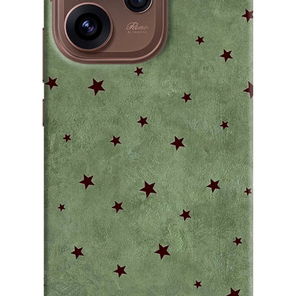Green Stars Oppo Reno15 Pro 5G Hard Case Back Cover by Casekaro