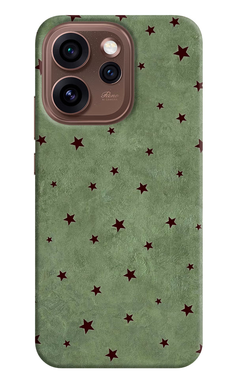 Green Stars Oppo Reno15 Pro 5G Back Cover, Hard case