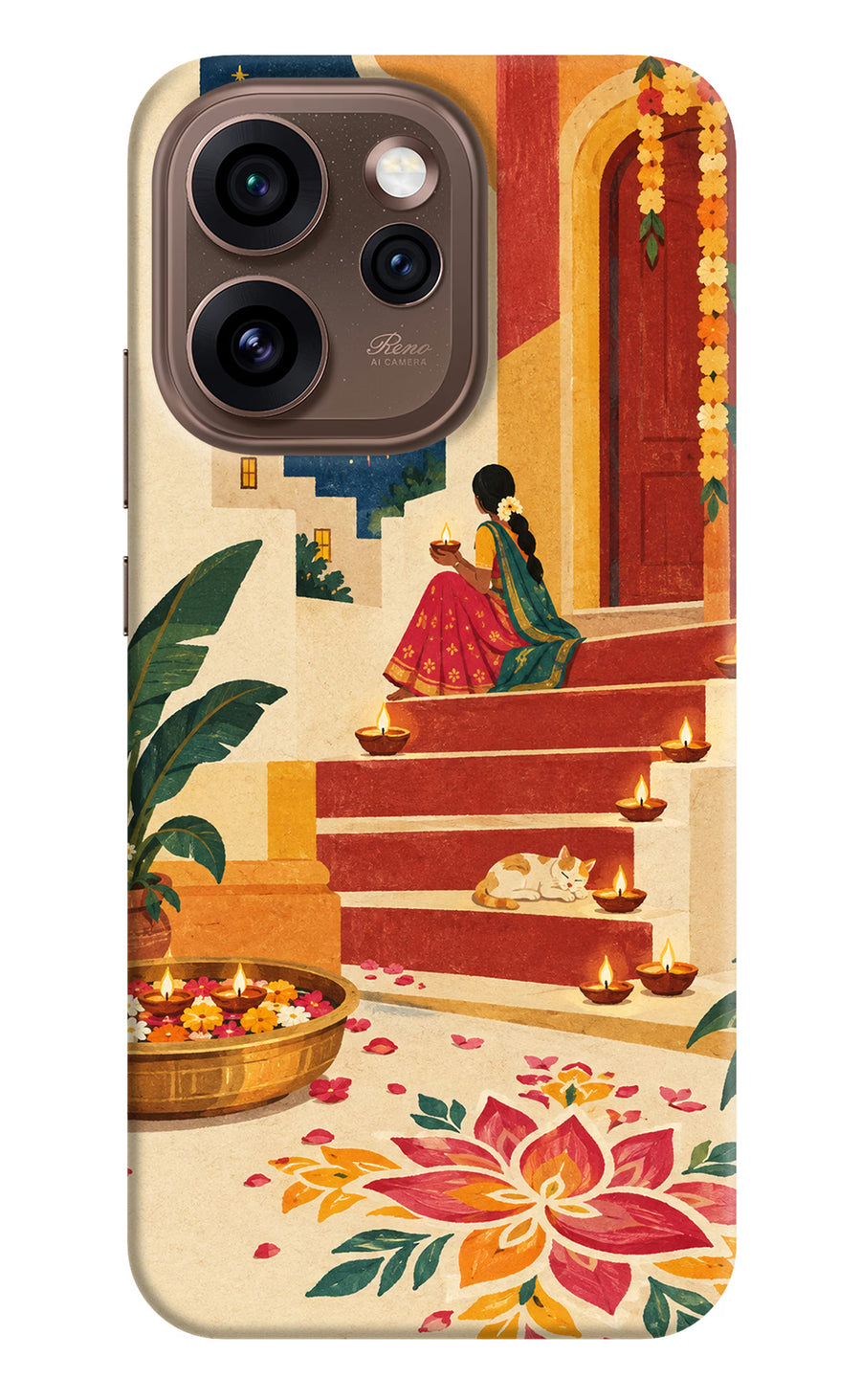 Diwali Rangoli Oppo Reno15 Pro 5G Back Cover, Hard case