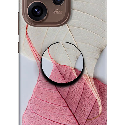 White Pink Leaf Oppo Reno15 Pro 5G Pop Case by Casekaro