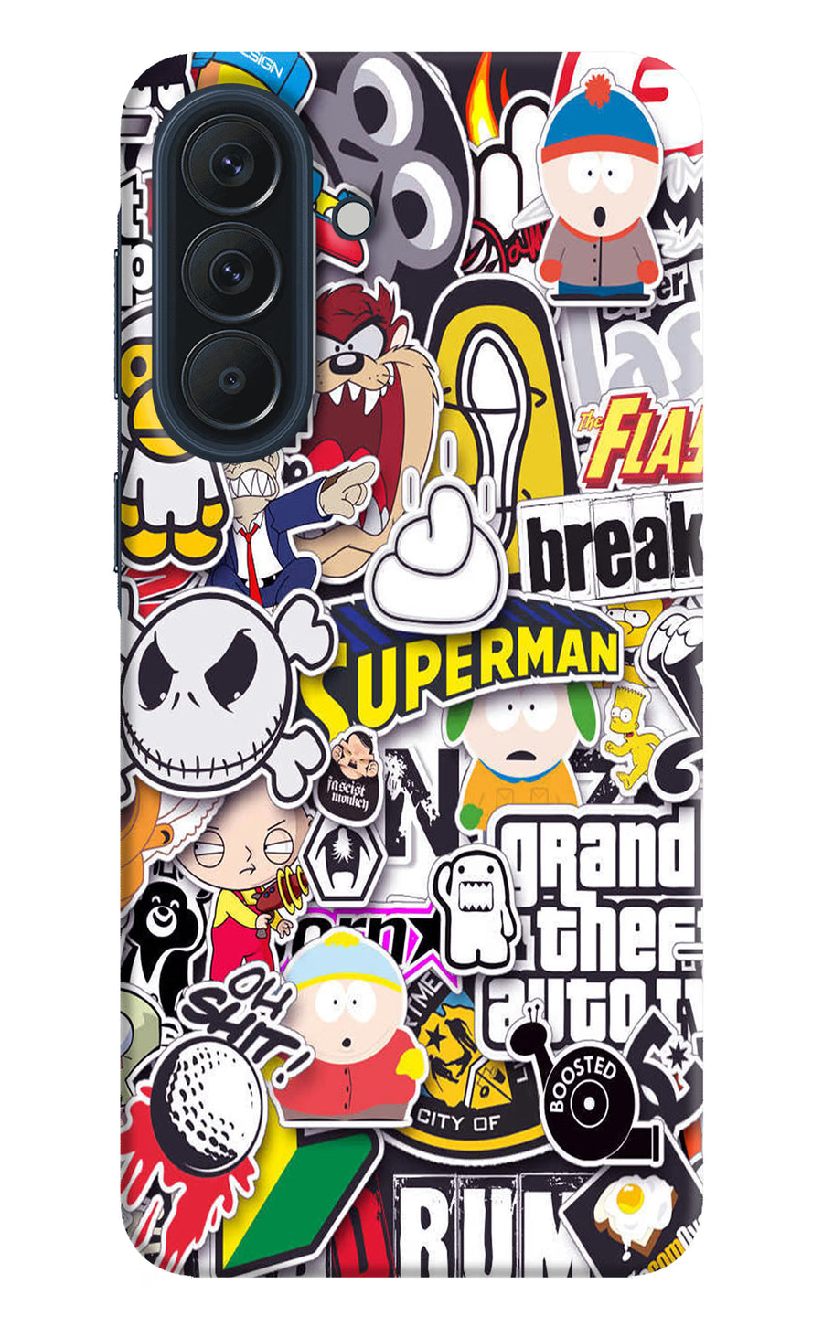 Sticker Bomb Samsung A57 5G Back Cover, Hard case