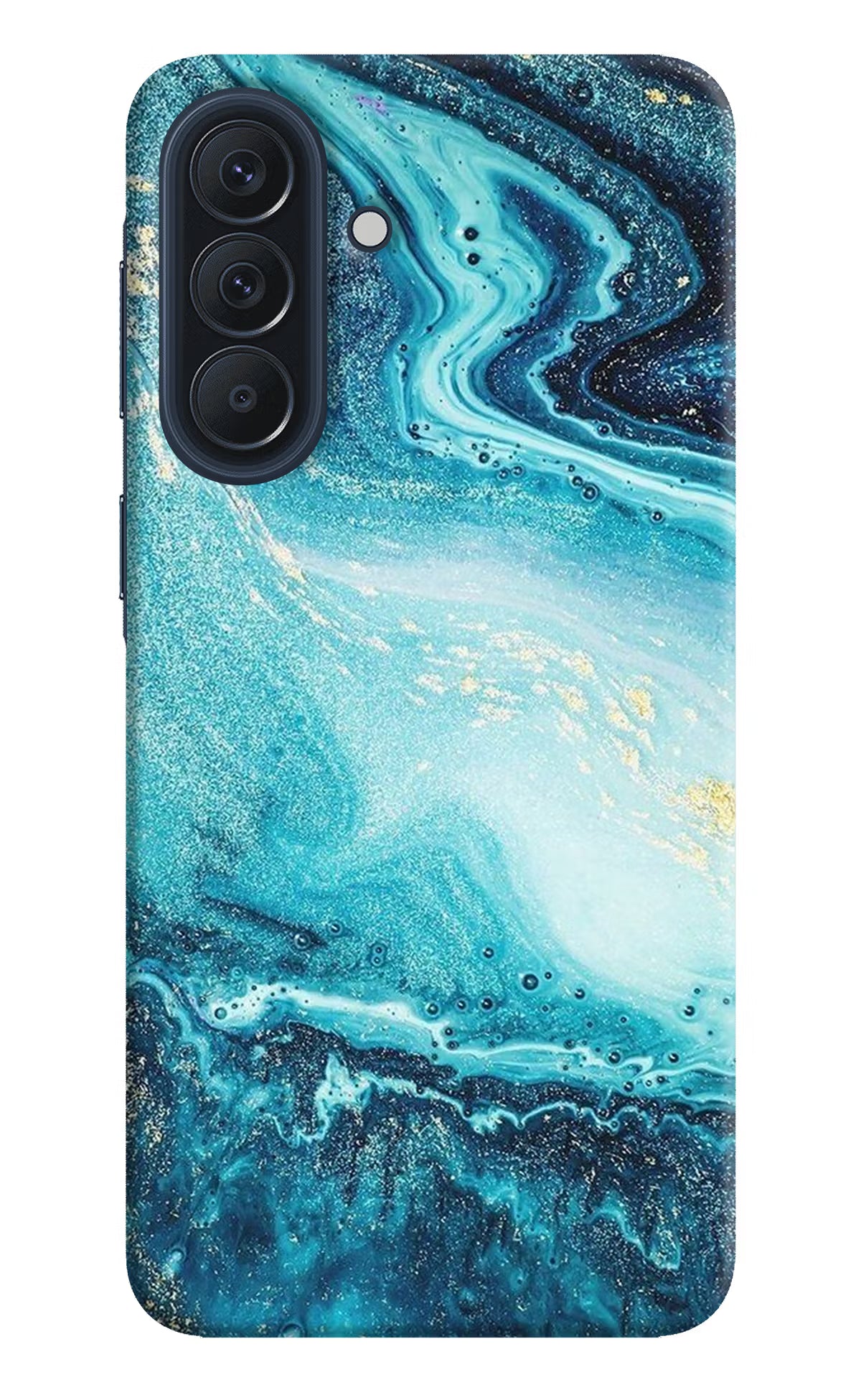 Blue Glitter Marble Samsung A57 5G Back Cover