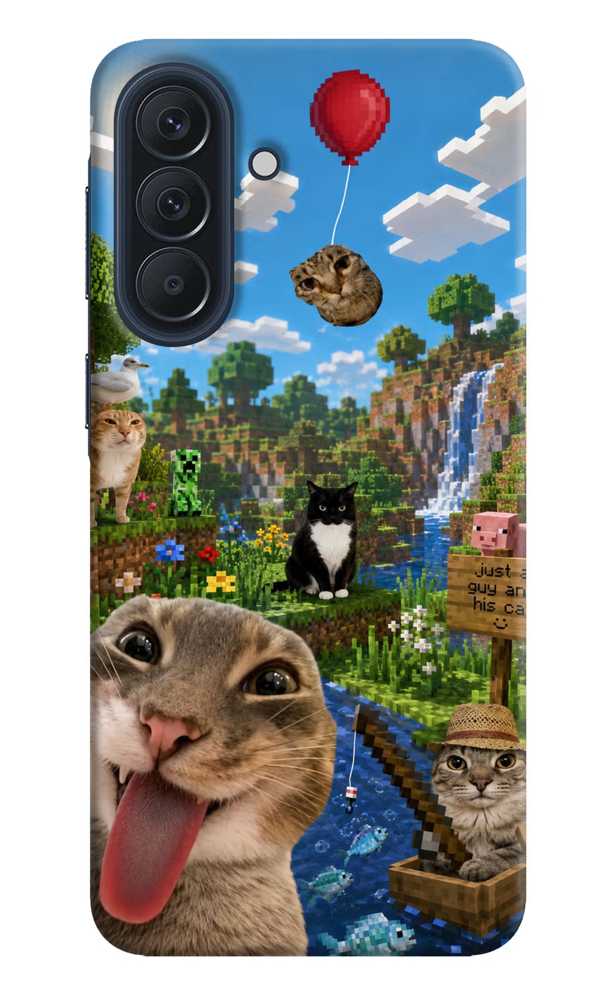 Minecraft Cat Chaos Samsung A57 5G Back Cover