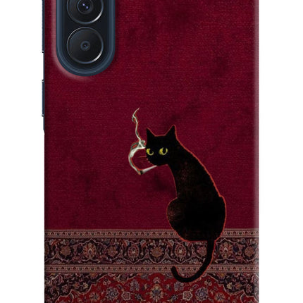 Midnight Cat Samsung A57 5G Hard Case Back Cover by Casekaro