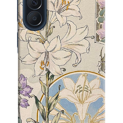 White Lily Samsung A57 5G Hard Case Back Cover by Casekaro
