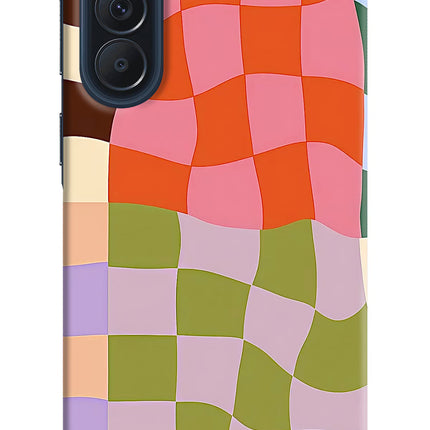Wavy Grid Samsung A57 5G Hard Case Back Cover by Casekaro