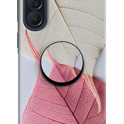 White Pink Leaf Samsung A57 5G Pop Case by Casekaro