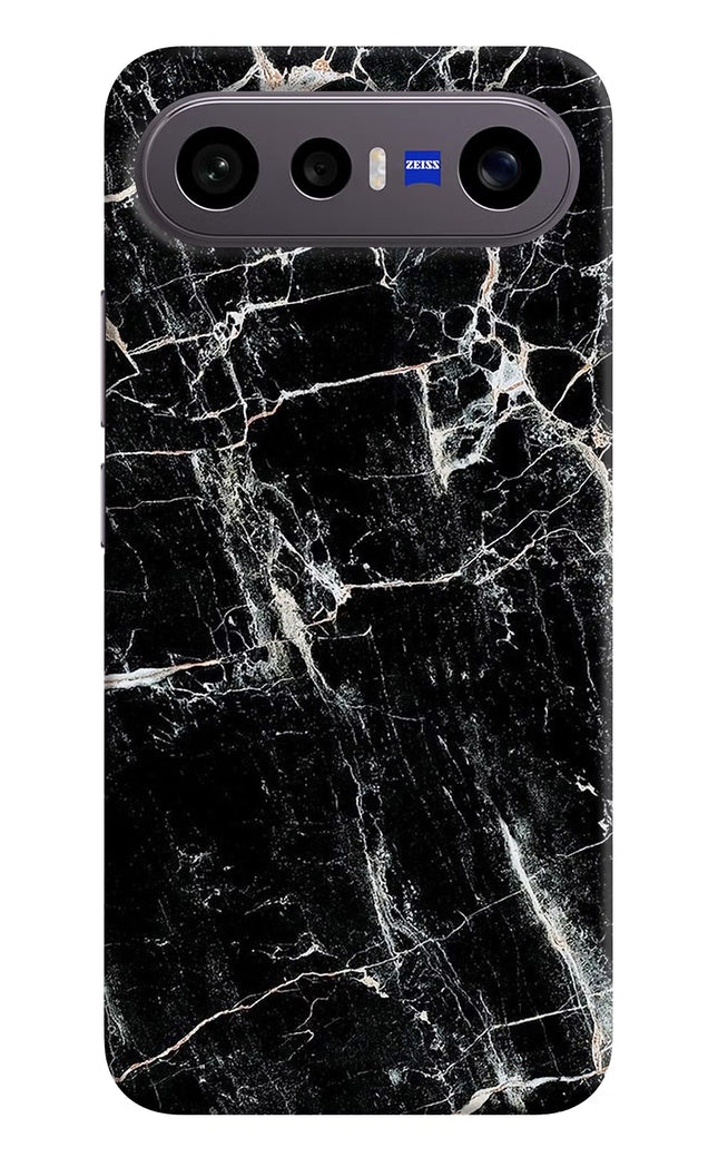 Black Marble Texture Vivo X300 FE 5G Hard Case Back Cover by Casekaro
