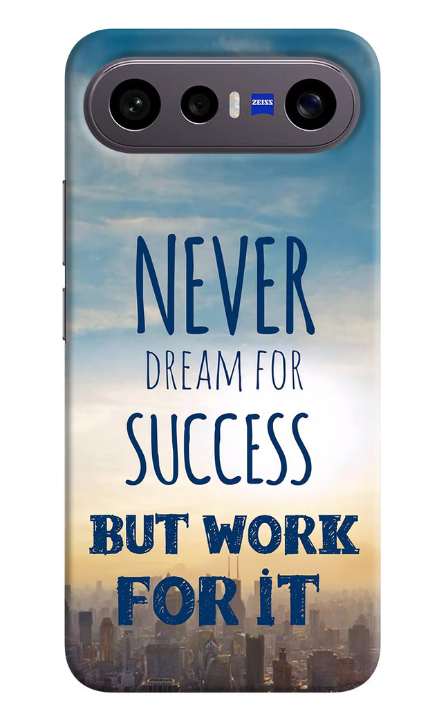 Never Dream For Success But Work For It Vivo X300 FE 5G Hard Case Back Cover by Casekaro