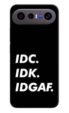 Idc Idk Idgaf Vivo X300 FE 5G Hard Case Back Cover by Casekaro