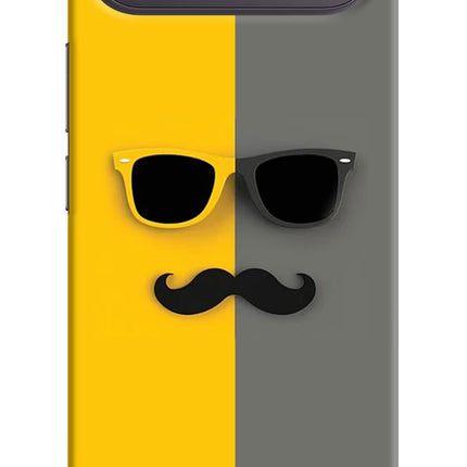 Sunglasses with Mustache Vivo X300 FE 5G Hard Case Back Cover by Casekaro