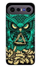 Green Owl Vivo X300 FE 5G Hard Case Back Cover by Casekaro