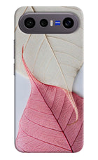 White Pink Leaf Vivo X300 FE 5G Hard Case Back Cover by Casekaro