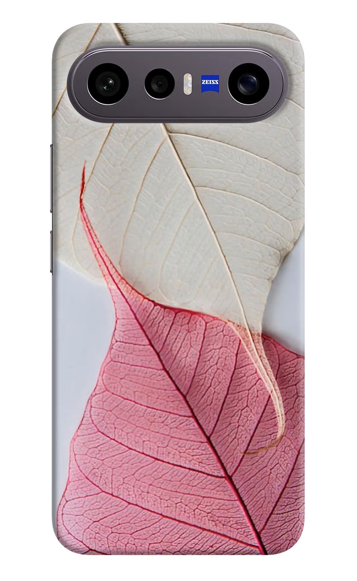 White Pink Leaf Vivo X300 FE 5G Back Cover