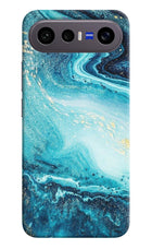 Blue Glitter Marble Vivo X300 FE 5G Hard Case Back Cover by Casekaro