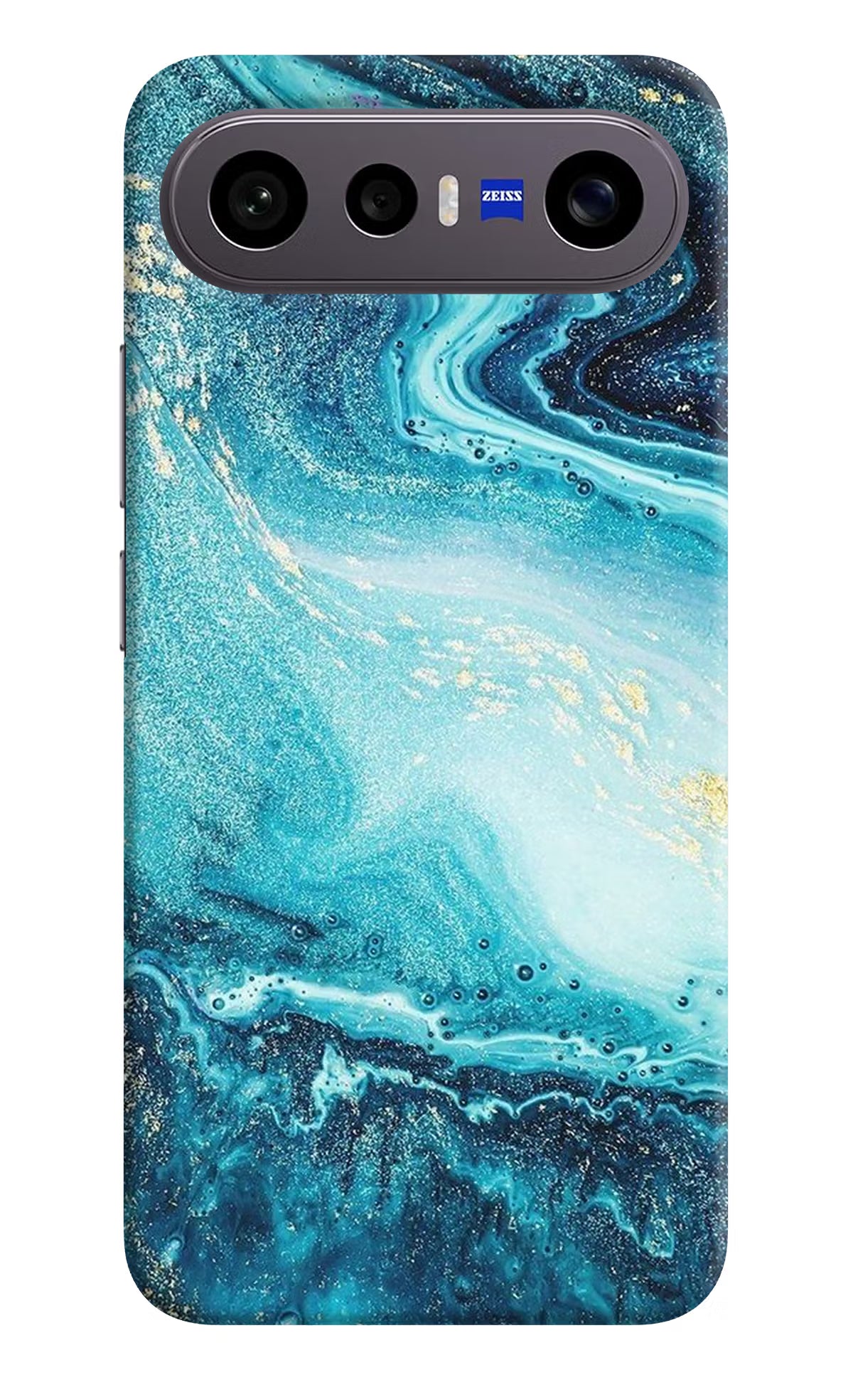 Blue Glitter Marble Vivo X300 FE 5G Back Cover