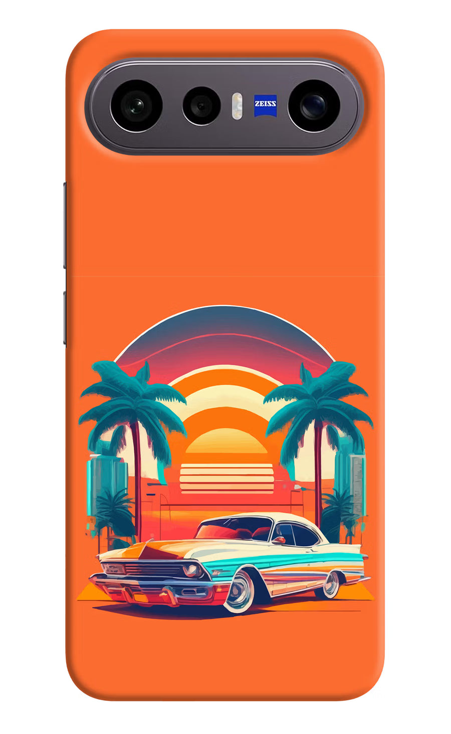 Palm Drive 80s Vivo X300 FE 5G Back Cover, Hard case