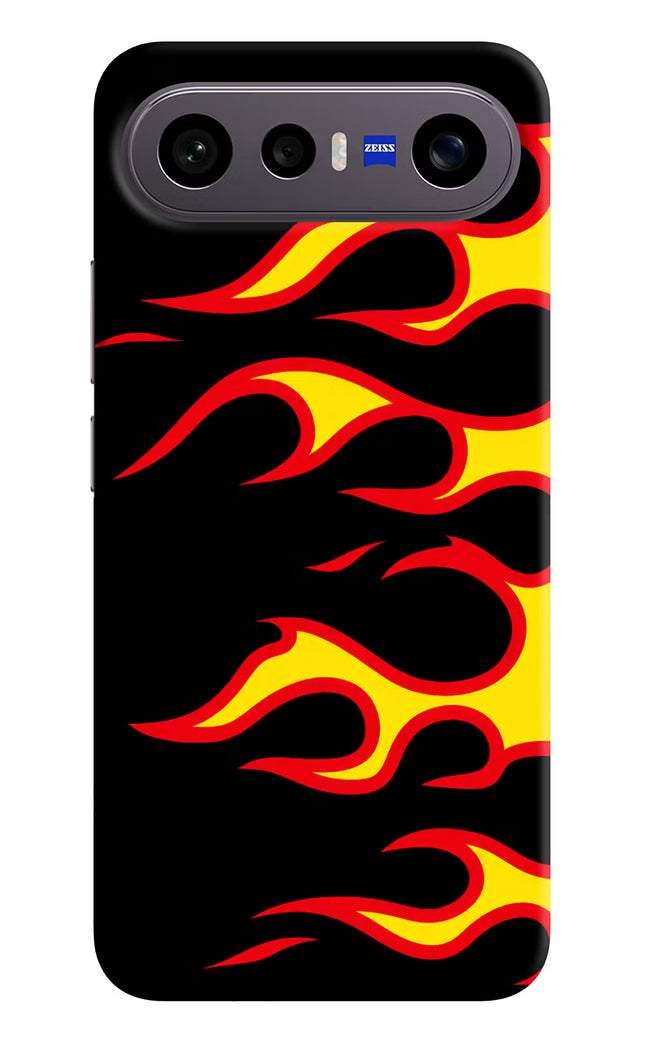 Side Sweep Flames Vivo X300 FE 5G Hard Case Back Cover by Casekaro