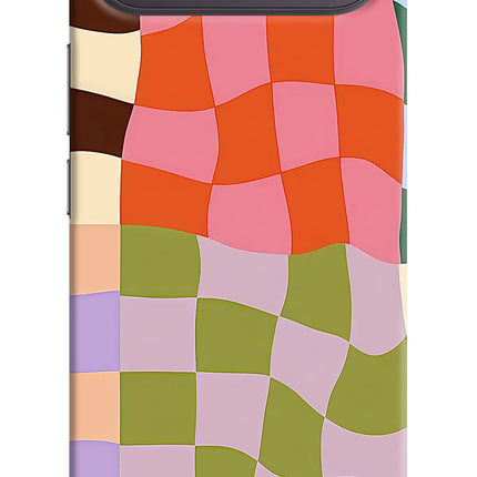 Wavy Grid Vivo X300 FE 5G Hard Case Back Cover by Casekaro
