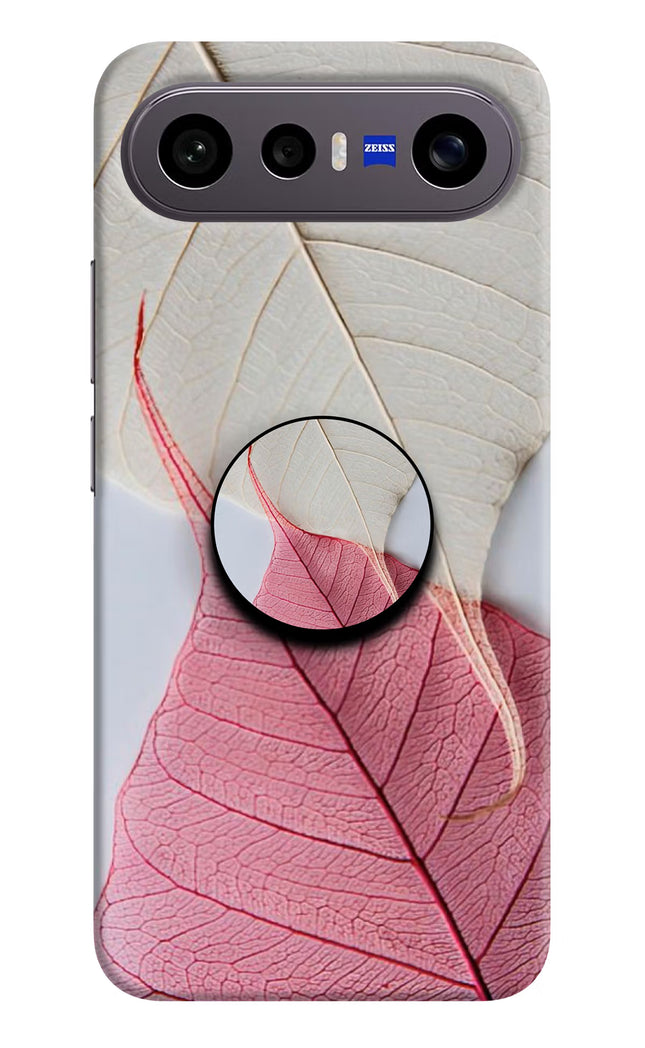 White Pink Leaf Vivo X300 FE 5G Pop Case by Casekaro