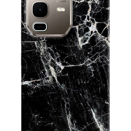 Black Marble Texture Infinix Note 50s 5G Plus Hard Case Back Cover by Casekaro