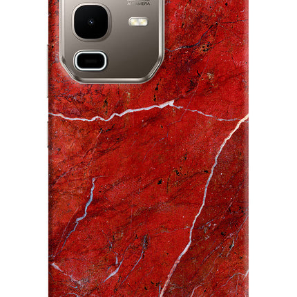 Red Marble Design Infinix Note 50s 5G Plus Hard Case Back Cover by Casekaro