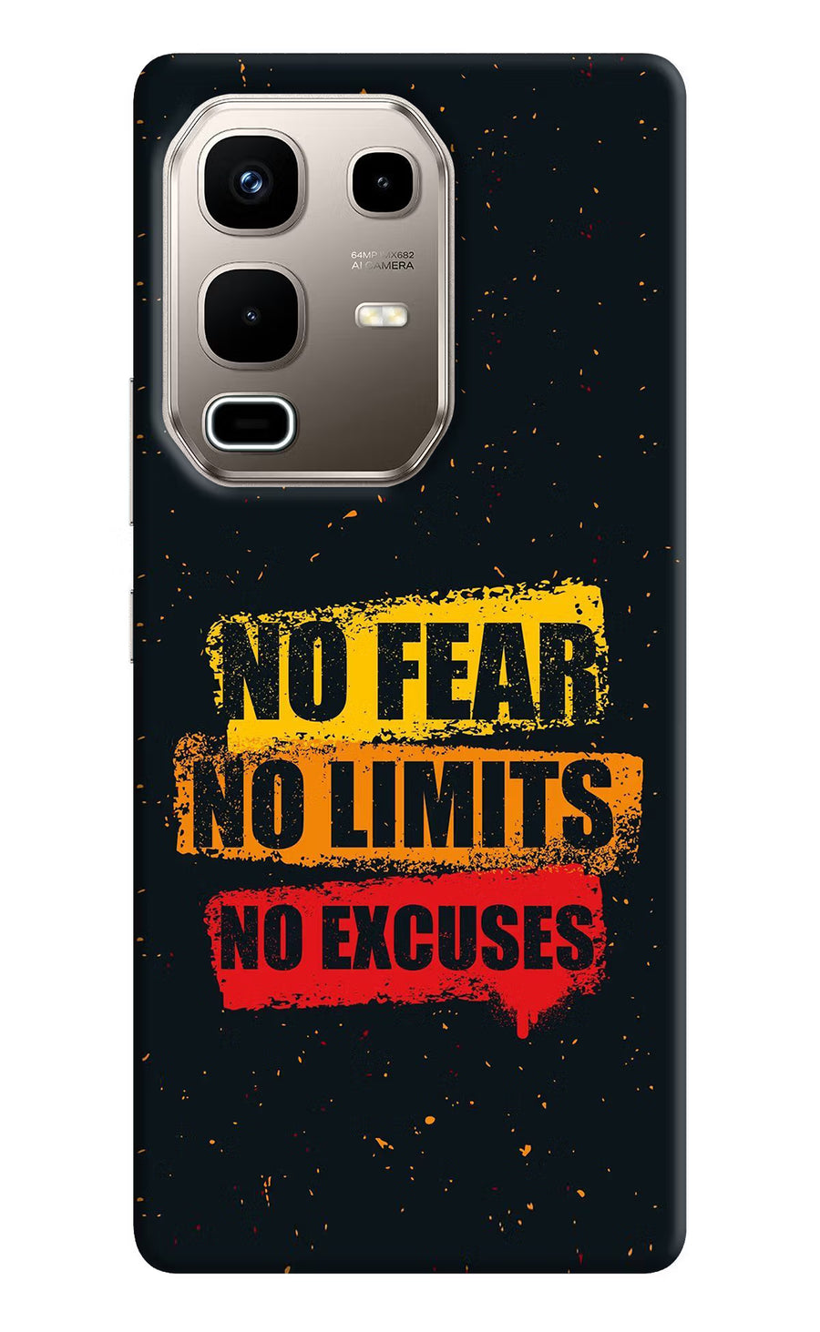 No Fear No Limits No Excuse Infinix Note 50s 5G Plus Back Cover, Hard case