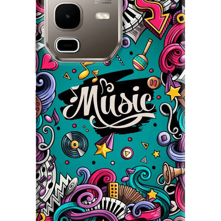Music Graffiti Infinix Note 50s 5G Plus Hard Case Back Cover by Casekaro