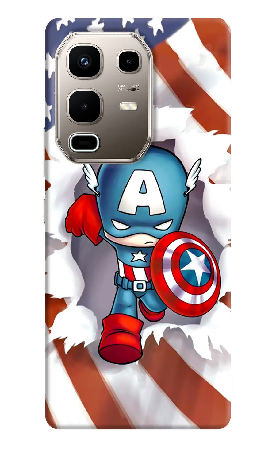 Captain America Infinix Note 50s 5G Plus Back Cover, Hard case