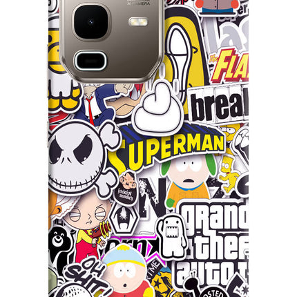 Sticker Bomb Infinix Note 50s 5G Plus Hard Case Back Cover by Casekaro