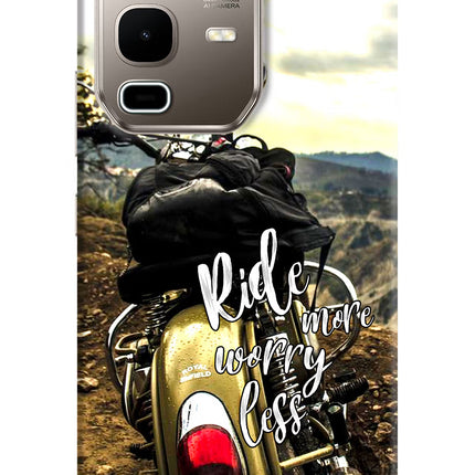 Ride More Worry Less Infinix Note 50s 5G Plus Hard Case Back Cover by Casekaro