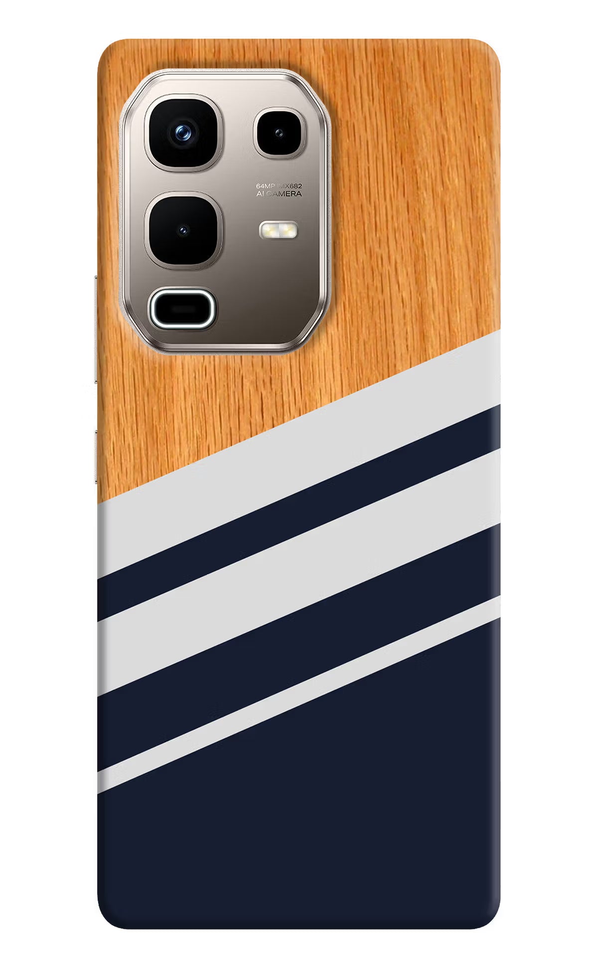 Blue and white wooden Infinix Note 50s 5G Plus Back Cover