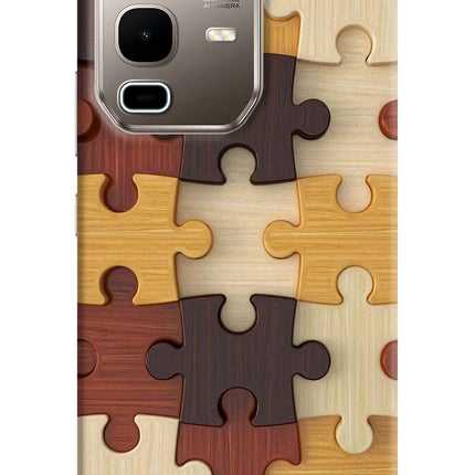 Wooden Puzzle Infinix Note 50s 5G Plus Hard Case Back Cover by Casekaro