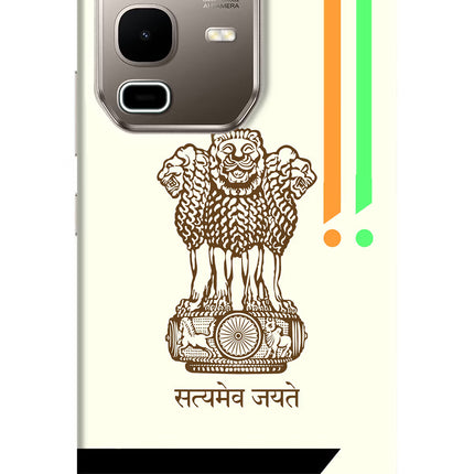 Satyamev Jayate Brown Logo Infinix Note 50s 5G Plus Hard Case Back Cover by Casekaro