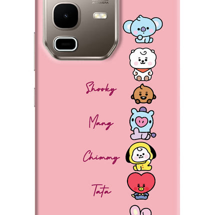 BTS names Infinix Note 50s 5G Plus Hard Case Back Cover by Casekaro