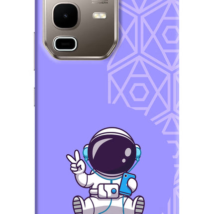 Cute Astronaut Chilling Infinix Note 50s 5G Plus Hard Case Back Cover by Casekaro