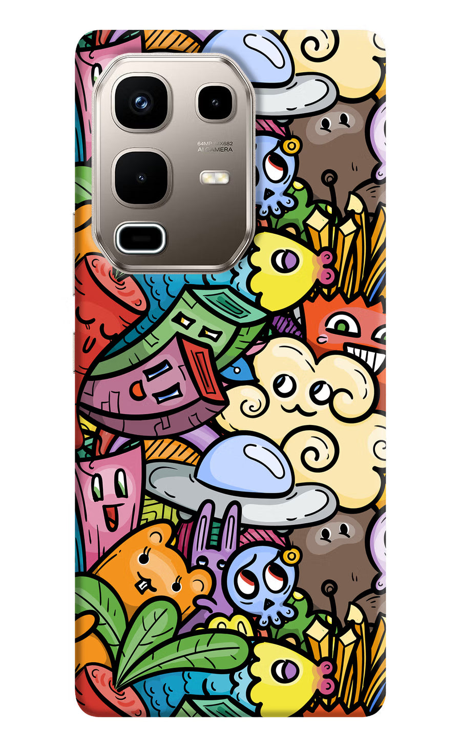 Veggie Doodle Infinix Note 50s 5G Plus Back Cover, Hard case