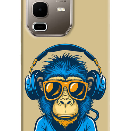 Monkey Headphone Infinix Note 50s 5G Plus Hard Case Back Cover by Casekaro