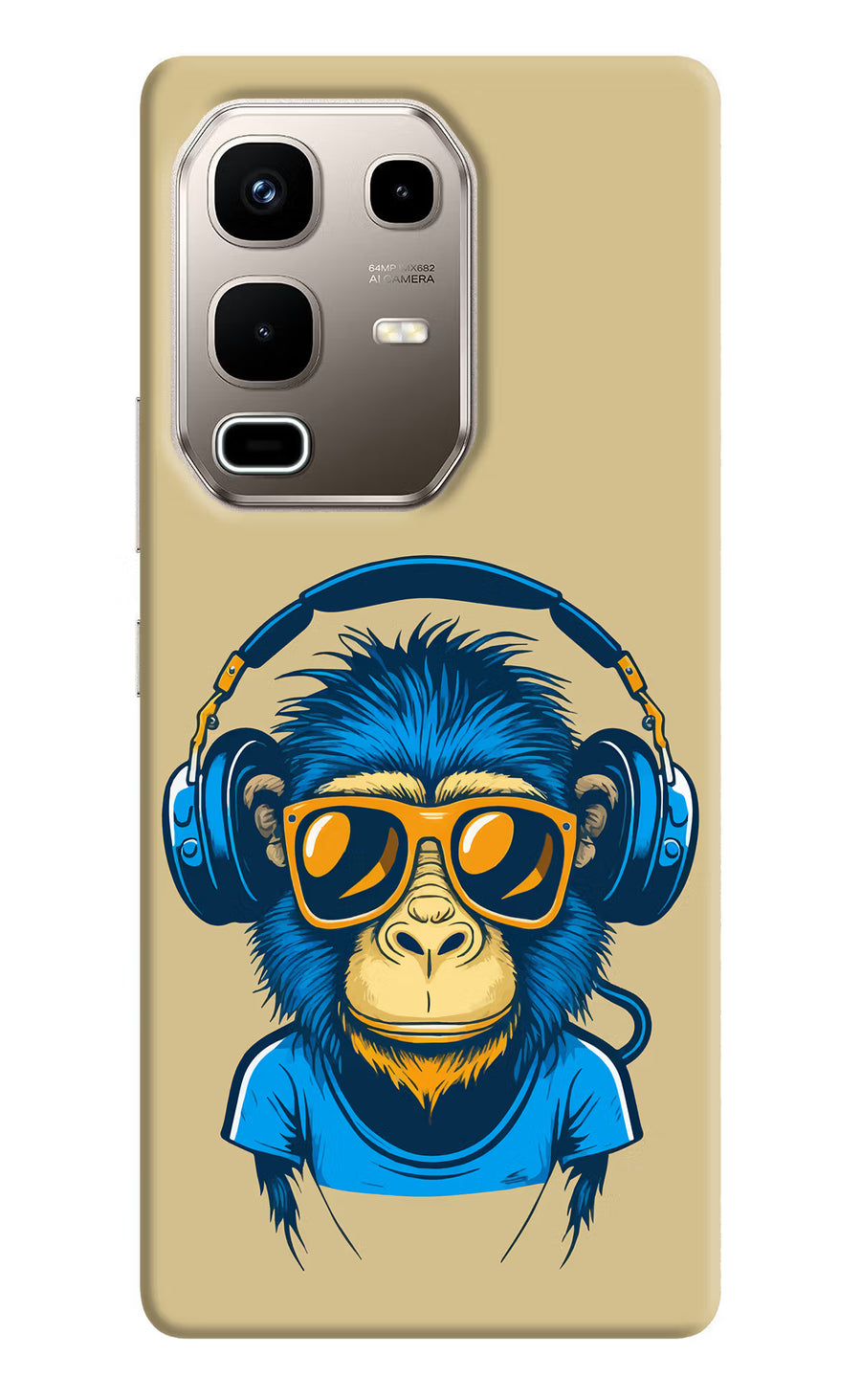 Monkey Headphone Infinix Note 50s 5G Plus Back Cover, Hard case