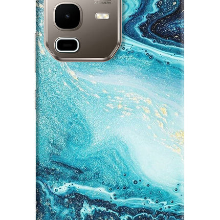 Blue Glitter Marble Infinix Note 50s 5G Plus Hard Case Back Cover by Casekaro