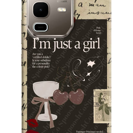 I am just a girl Infinix Note 50s 5G Plus Hard Case Back Cover by Casekaro
