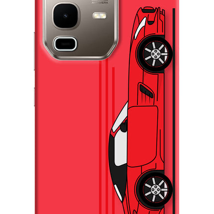 Red Velocity Infinix Note 50s 5G Plus Hard Case Back Cover by Casekaro
