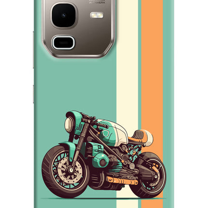 Striped Moto Drift Infinix Note 50s 5G Plus Hard Case Back Cover by Casekaro