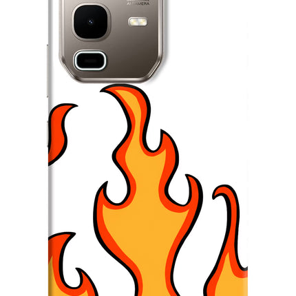 Fired Up – White Infinix Note 50s 5G Plus Hard Case Back Cover by Casekaro