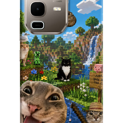 Minecraft Cat Chaos Infinix Note 50s 5G Plus Hard Case Back Cover by Casekaro