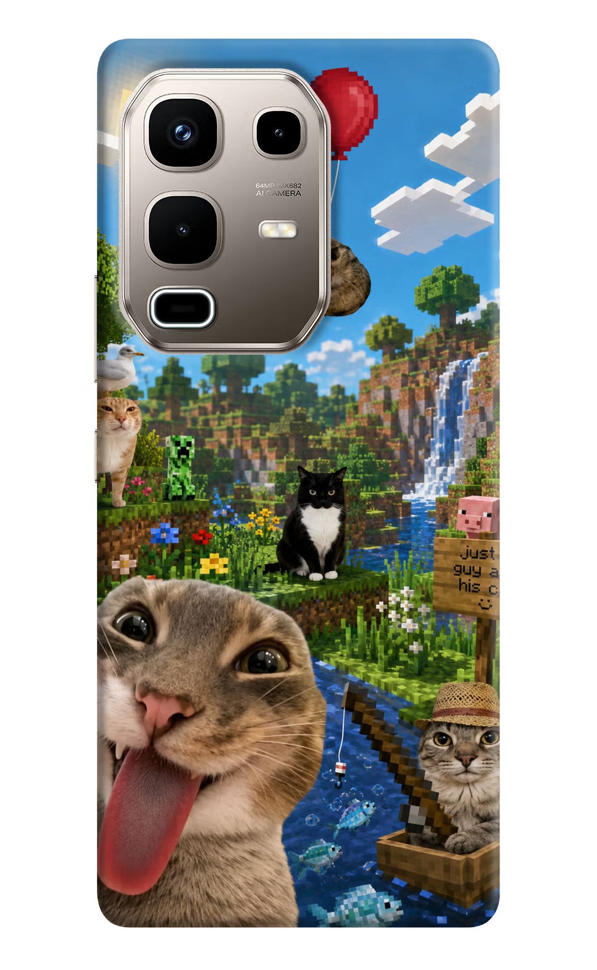 Minecraft Cat Chaos Infinix Note 50s 5G Plus Back Cover