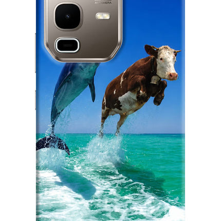 Dolphin vs Cow Infinix Note 50s 5G Plus Hard Case Back Cover by Casekaro