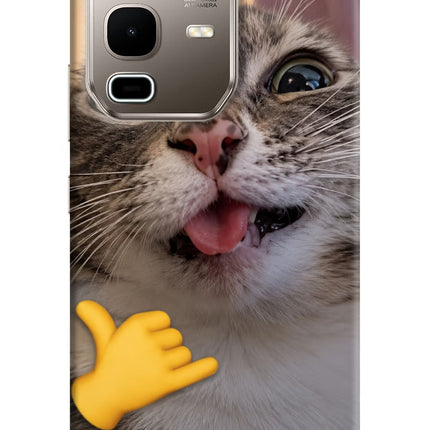 Silly Cat Call Infinix Note 50s 5G Plus Hard Case Back Cover by Casekaro