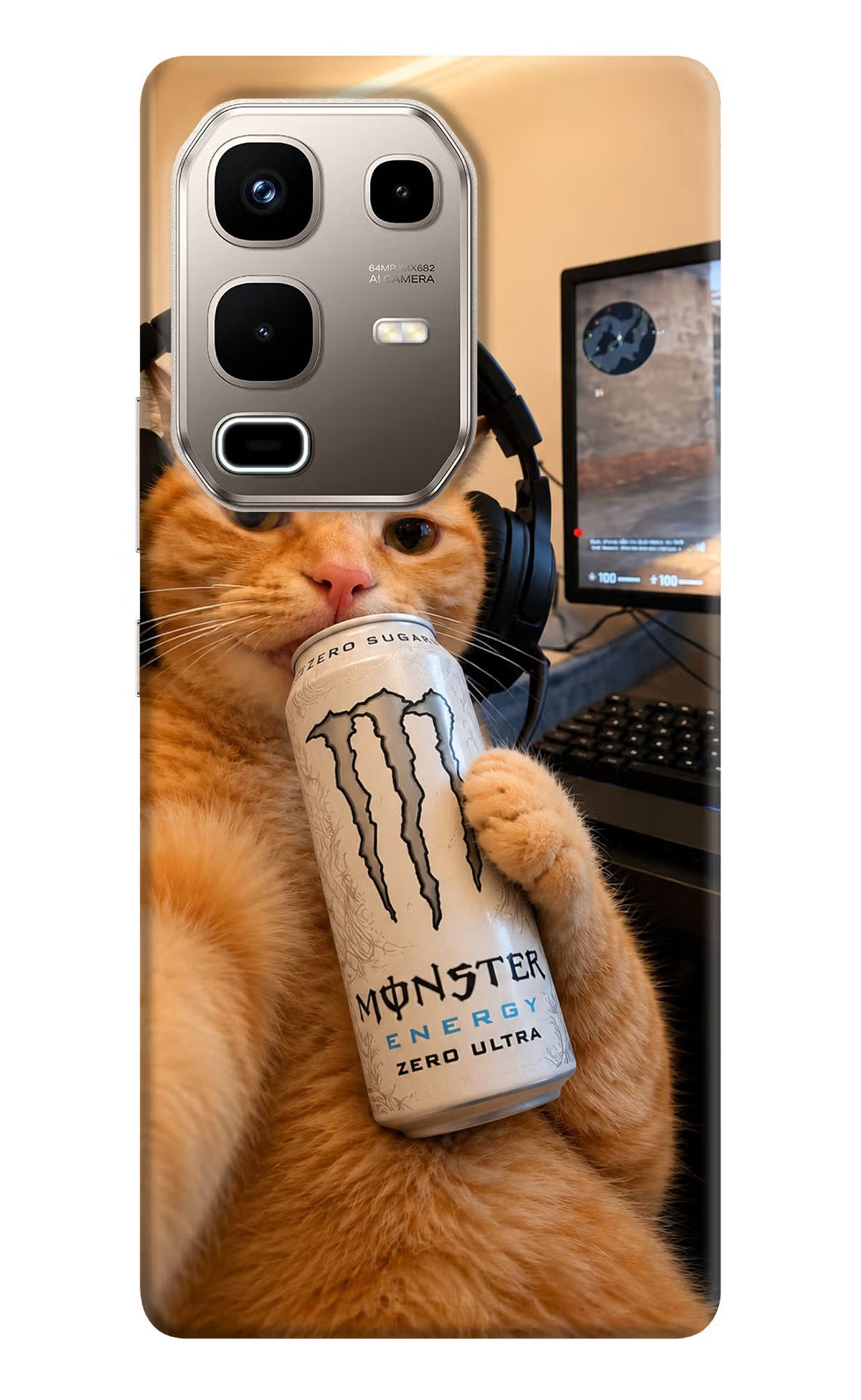 Gamer Cat Energy Infinix Note 50s 5G Plus Back Cover